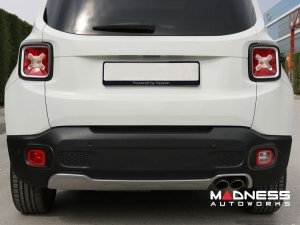 Jeep Renegade Rear Reflector Light Trim - Dark Brushed Stainless Steel (2015-2018)